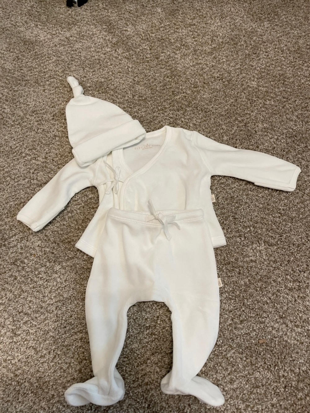 NWT Elegant Baby White Layette Set
